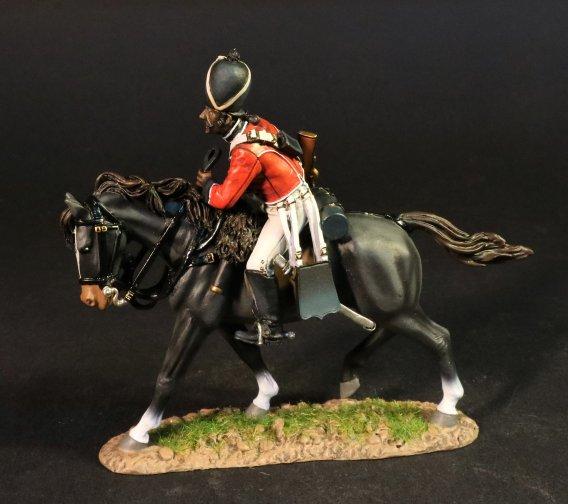7th Madras Native Cavalryman (sword held upright in right hand), 7th Madrass Native Cavalry, The Battle of Assaye, 1803, Wellington in India--single mounted figure #1