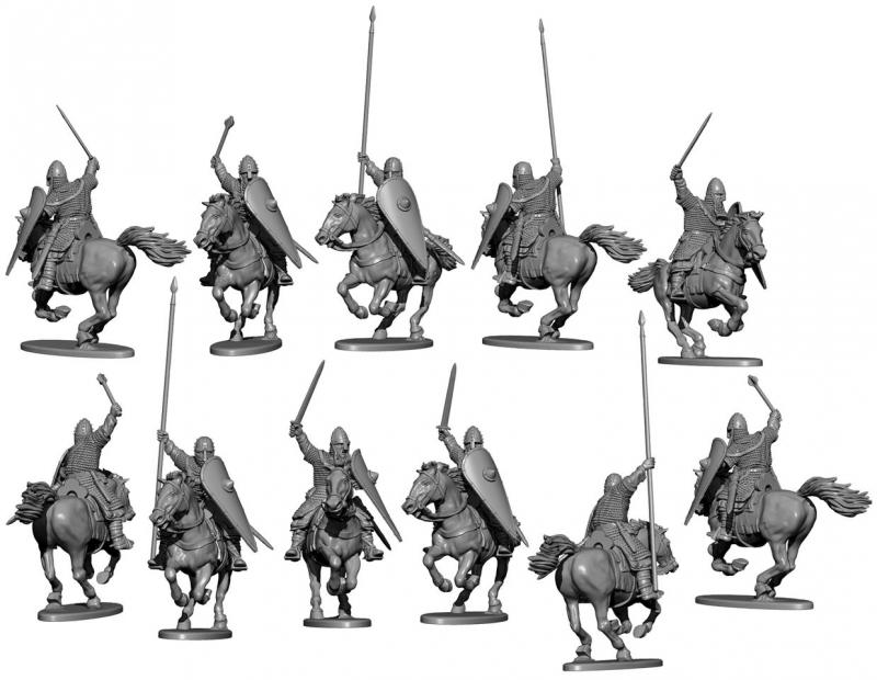 Norman Cavalry set includes 12 highly detailed 28mm plastic figures #1