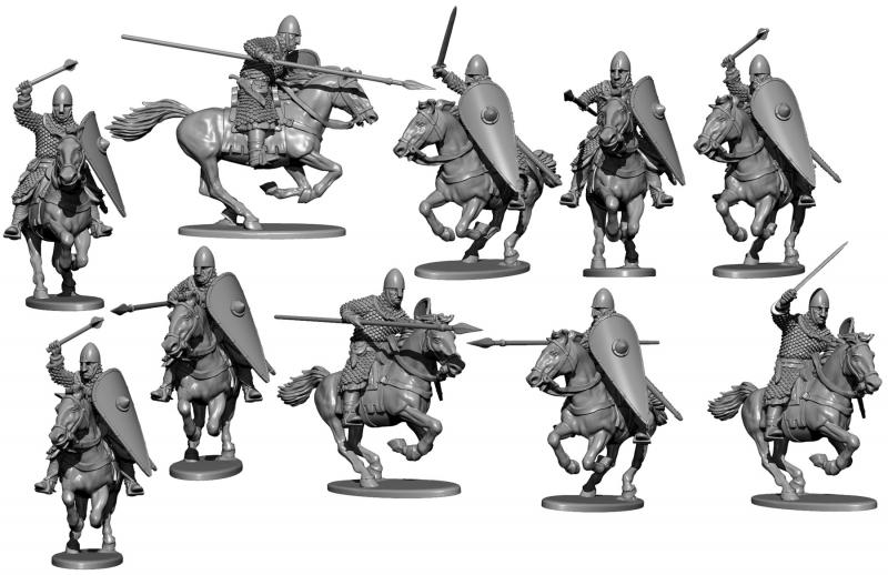 Norman Cavalry set includes 12 highly detailed 28mm plastic figures #4