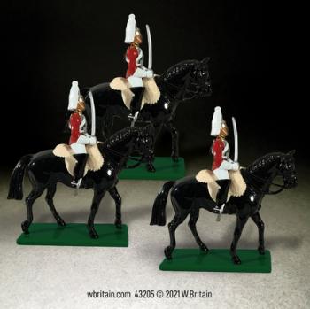 Image of Three Mounted Life Guard Troopers Box Set 1--three mounted figures