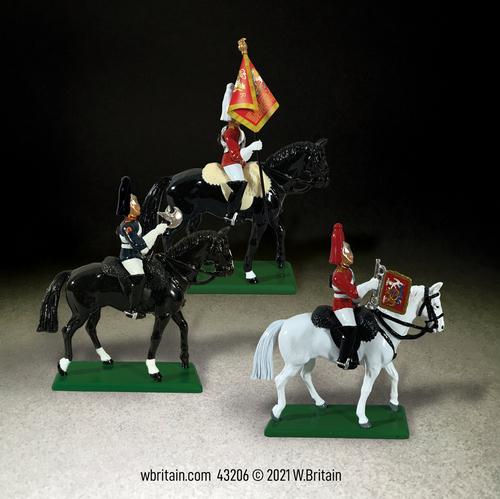 Three Mounted Life Guard Command Box Set 2--three mounted figures #1