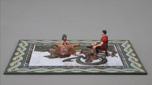 Mosaic Mat with Poseidon Riding A Sea Chariot--24cm x 20cm--figures not included--THREE IN STOCK. #2