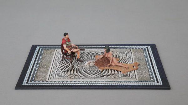 Mosaic Mat featuring Roman Emperor's Head--24cm x 20cm--figures not included--THREE IN STOCK. #2