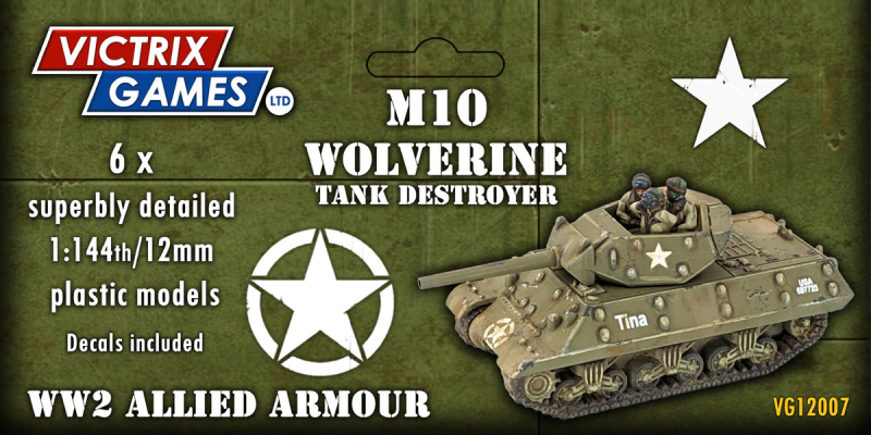M10 Wolverine--six 1:144 scale tanks (unpainted plastic kit) #1