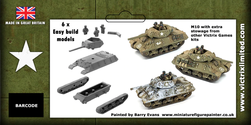 M10 Wolverine--six 1:144 scale tanks (unpainted plastic kit) #3