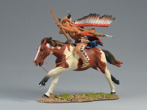 Sioux Warrior Archery--single mounted Sioux figure galloping ready to fire #3