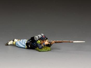 Image of Private Lying Prone Firing, 83rd Pennsylvania Infantry Regiment--single figure