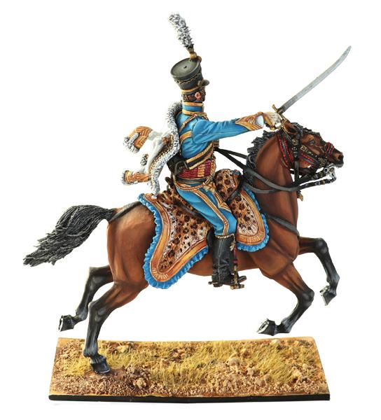 French 5th Hussars Officer,  France's Grande Armee--single mounted figure #2