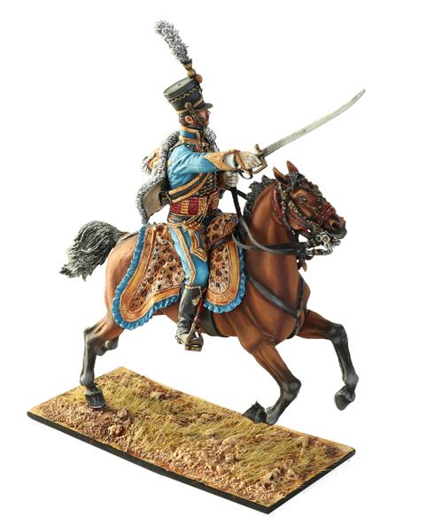 French 5th Hussars Officer,  France's Grande Armee--single mounted figure #3