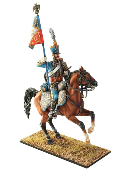 French 5th Hussars Standard Bearer, France's Grande Armee--single mounted figure #2