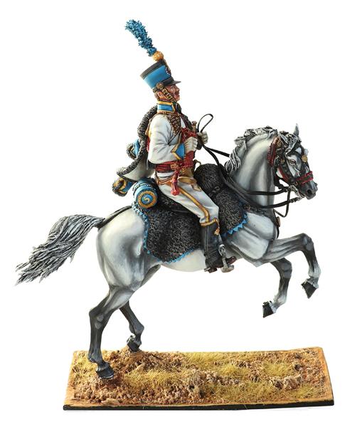 French 5th Hussars Trumpeter,  France's Grande Armee--single mounted figure #2