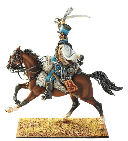 French 5th Hussars Private #1,  France's Grande Armee--single mounted figure #3