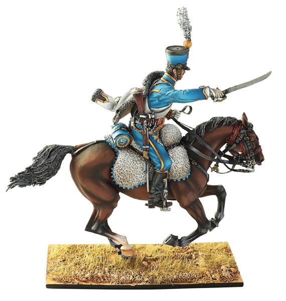 French 5th Hussars Private #2,  France's Grande Armee--single mounted figure #1