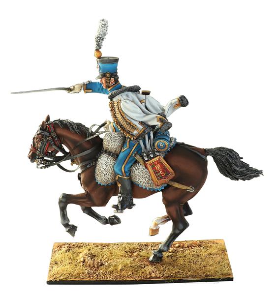 French 5th Hussars Private #2,  France's Grande Armee--single mounted figure #2