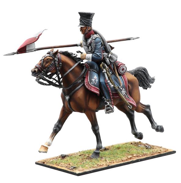 Polish Imperial Guard Lancers Trooper with Lance #1, Polish 1st Light Cavalry Regiment, French Grande Armee--single mounted figure #1