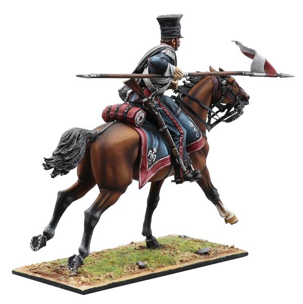 Polish Imperial Guard Lancers Trooper with Lance #1, Polish 1st Light Cavalry Regiment, French Grande Armee--single mounted figure #2