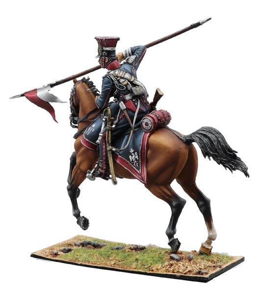 Polish Imperial Guard Lancers Trooper with Lance #3, Polish 1st Light Cavalry Regiment, French Grande Armee--single mounted figure #1