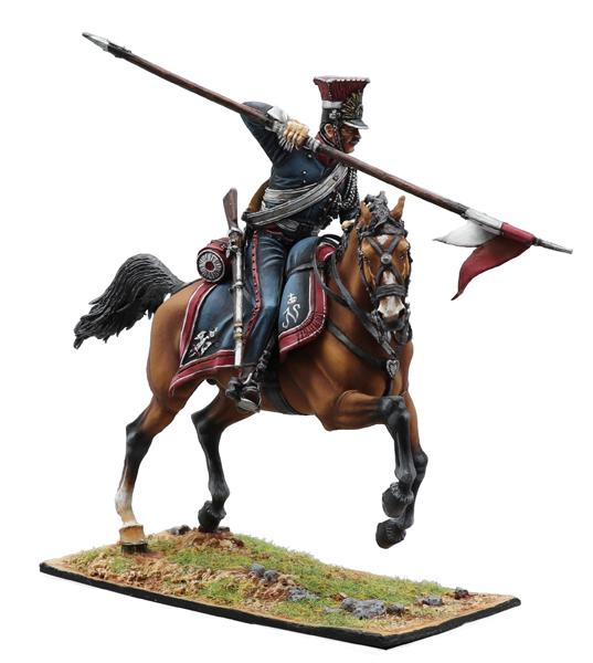 Polish Imperial Guard Lancers Trooper with Lance #3, Polish 1st Light Cavalry Regiment, French Grande Armee--single mounted figure #2