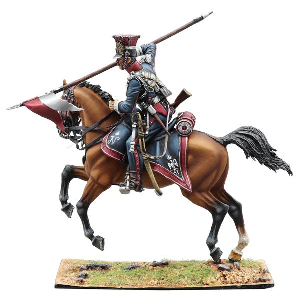 Polish Imperial Guard Lancers Trooper with Lance #3, Polish 1st Light Cavalry Regiment, French Grande Armee--single mounted figure #3