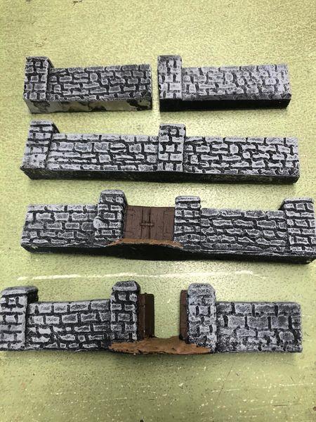 New Stone Wall Set (fully painted)- 12 Pieces #1