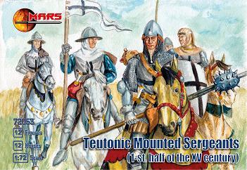 1/72 1st Half XV Century Teutonic Sergeants--12 mounted figures--TWO IN STOCK. #1