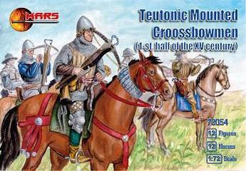 1/72 1st Half XV Century Teutonic Crossbowmen--12 mounted figures--AWAITING RESTOCK. 1/72 1st Half XV Century Teutonic Crossbowmen--12 mounted figures--AWAITING RESTOCK. #45789