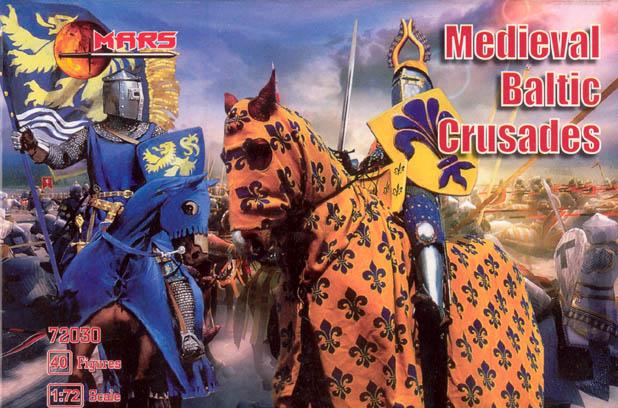 1/72 Medieval Baltic Crusades--36 figures in 9 poses and 4 horses in 1 horse pose #1