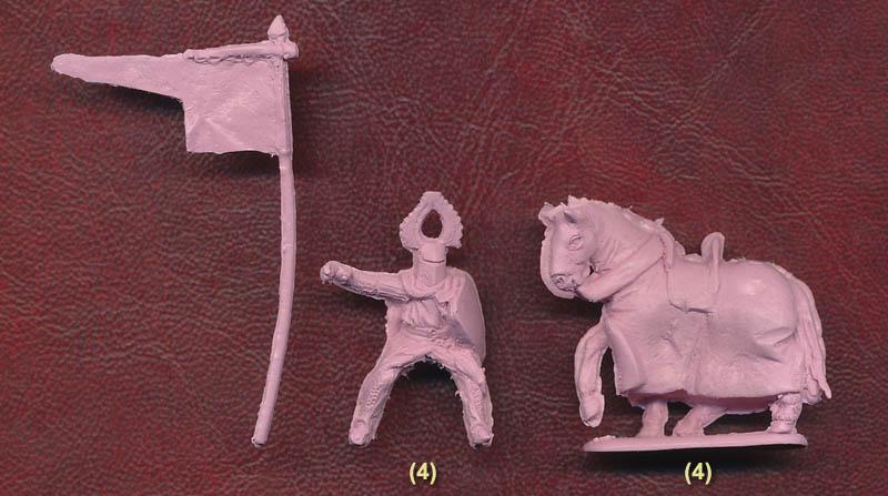 1/72 Medieval Baltic Crusades--36 figures in 9 poses and 4 horses in 1 horse pose #4