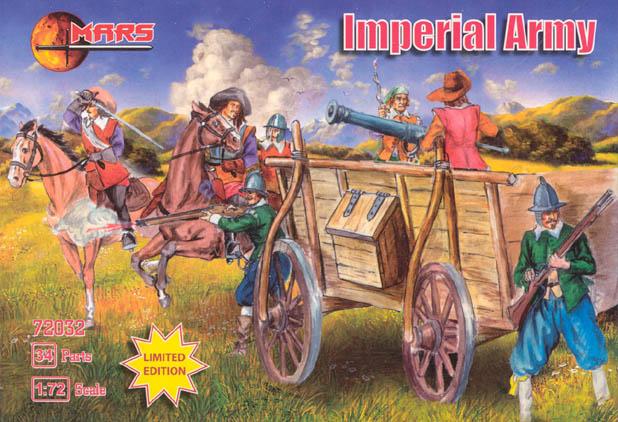 1/72 Thirty Years War Imperial Army--9 figures, 3 horses, and 1 wagon with team #1