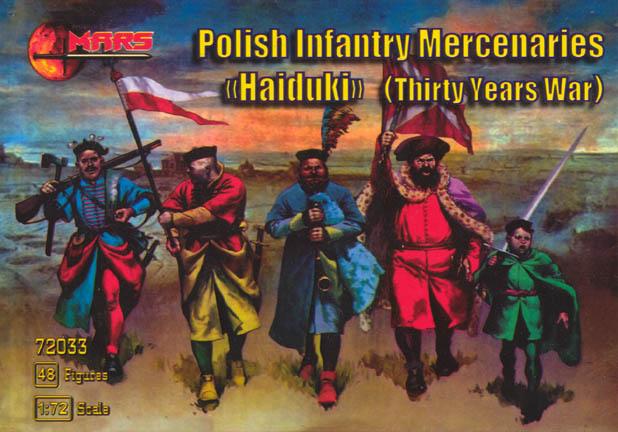 1/72 Thirty Years War Polish Infantry Mercenaries (Haiduks)--48 figures in 12 poses #1