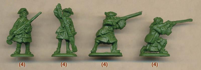 1/72 Northern War Saxon Infantry--56 figures in 14 poses #2