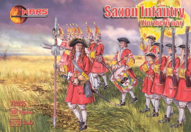 1/72 Northern War Saxon Infantry--56 figures in 14 poses #1