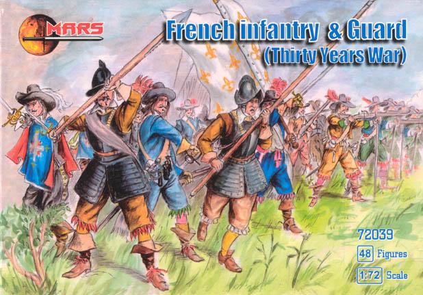 1/72 Thirty Years War French Infantry & Guard--48 figures in 12 poses #1