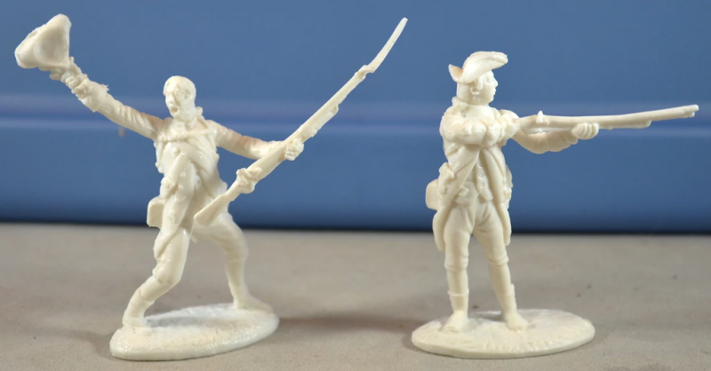 FRENCH ALLIES/American Regular Army (WHITE)--16 figures in 8 poses #3