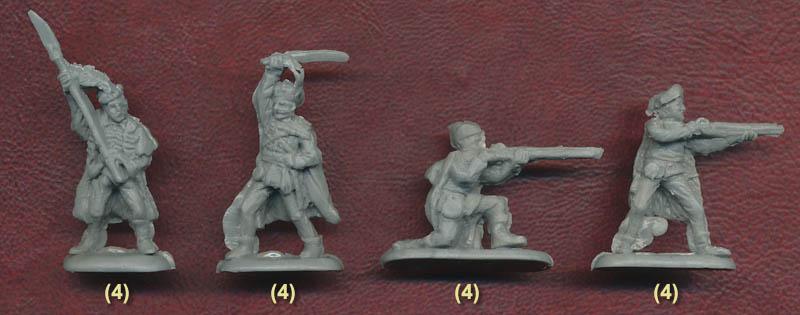1/72 Thirty Years War Imperial Light Infantry--48 figures in 12 poses #2