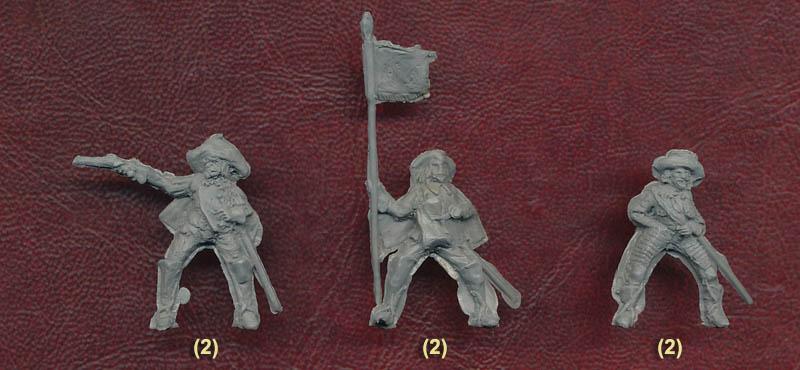 1/72 French Guards Royal Musketeers--12 mounted figures in 6 poses and 12 horses in 6 horse poses #3