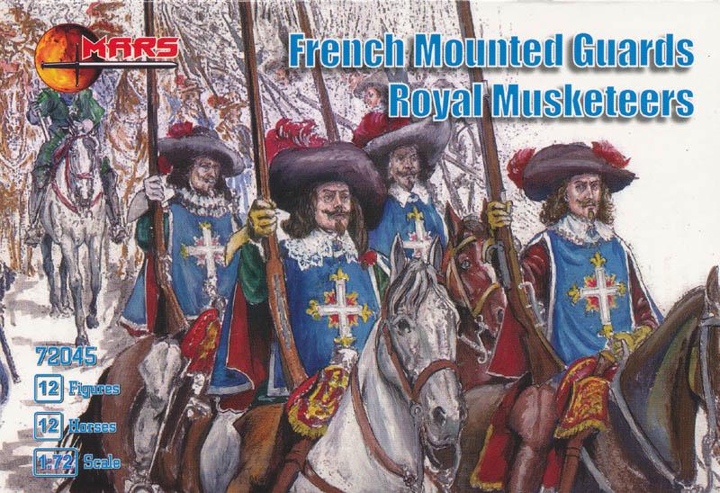 1/72 French Guards Royal Musketeers--12 mounted figures in 6 poses and 12 horses in 6 horse poses #1
