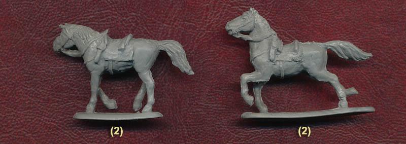 1/72 French Guards Royal Musketeers--12 mounted figures in 6 poses and 12 horses in 6 horse poses #6