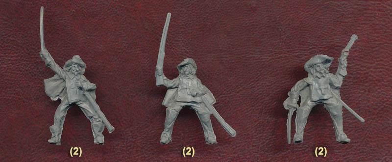 1/72 French Mounted Guards of Cardinal Richelieu--12 mounted figures in 6 poses and 12 horses in 6 horse poses #2