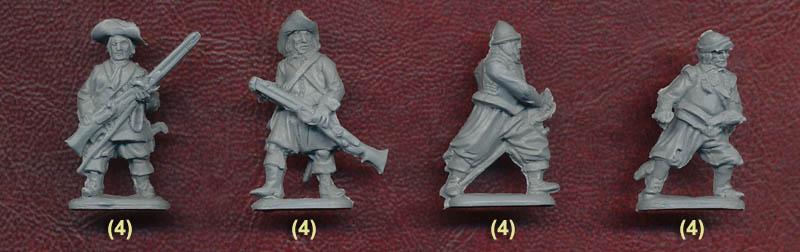 1/72 1st Half XVII Century (Late) Polish Infantry--48 figures 12 poses #3