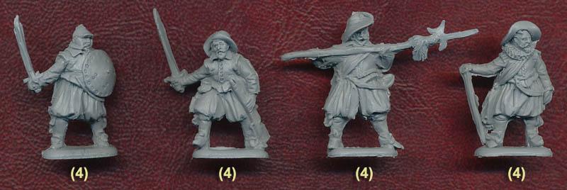 1/72 Thirty Years War Imperial Mercenary Infantry Summer Dress--48 figures 12 poses #4