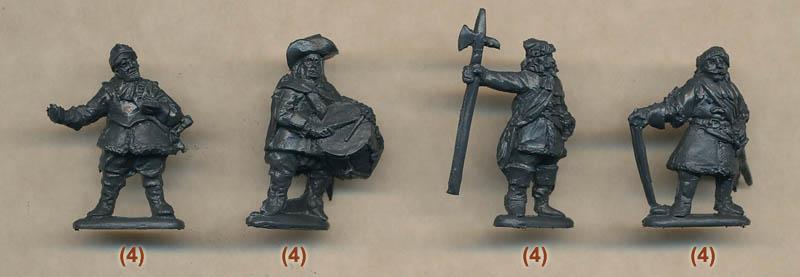 1/72 Thirty Years War Imperial Mercenary Infantry Winter Dress--48 figures 12 poses #4