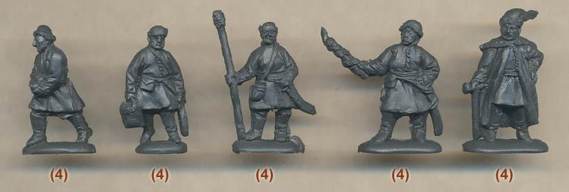 1/72 1st Half XVII Century Polish Field Artillery--32 figures in 8 poses and 4 guns #2