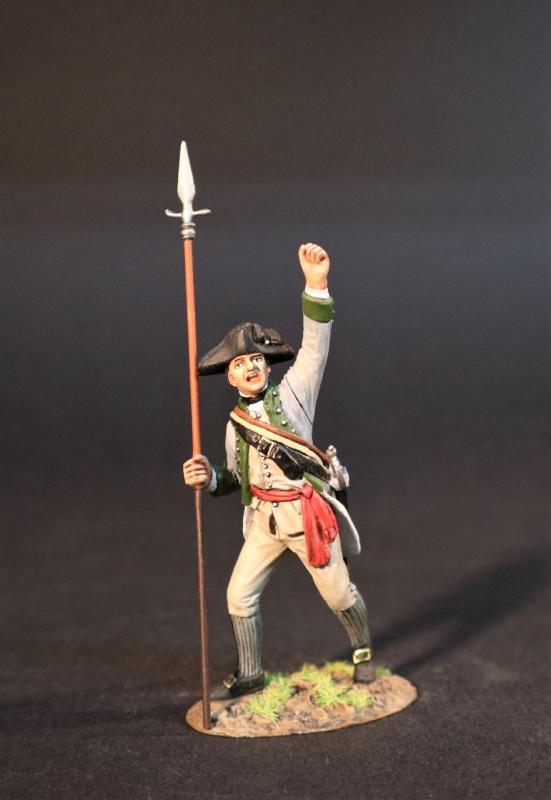 Infantry Officer, The 3rd New York Regiment, Continental Army, Drums Along the Mohawk--single figure with pike #1