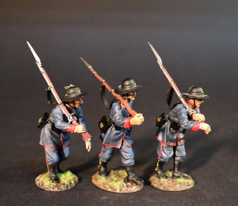 Three Infantry Advancing, The 39th New York Volunteer Infantry Regiment, The First Battle of Bull Run, 1861, The ACW--three figures #1
