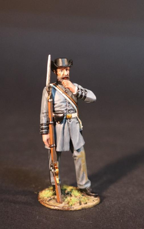 Infantry Standing (left hand pulling beard, rifle in right hand), 5th Virginia Regiment, Company A, Marion Rifles, Winchester, The Army of the Shenandoah, The First Battle of Manassas, 1861, ACW 1861-1865--single figure #1