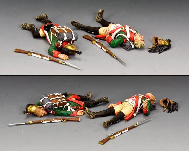 Casualties of War, Dragons a Pied--two prone figures, two muskets, helmet #2