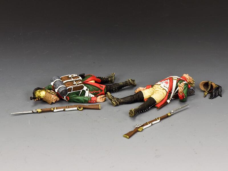Casualties of War, Dragons a Pied--two prone figures, two muskets, helmet #1