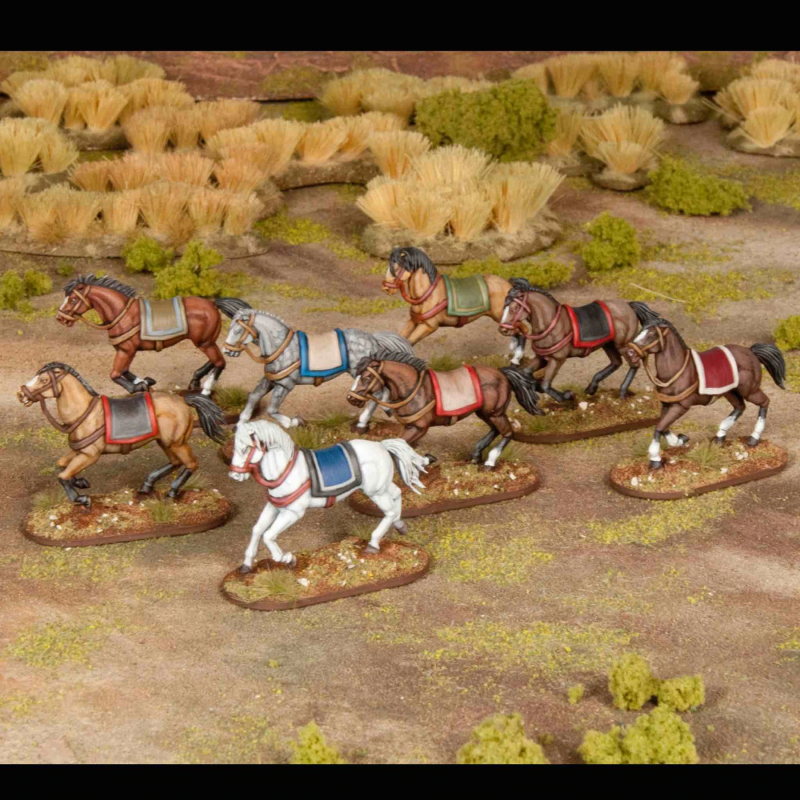 28mm Horses w/Saddles--18 figures #2