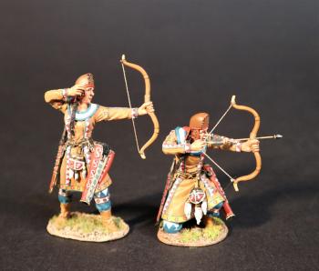Image of Scythian Female Foot Archers (standing fired, kneeling with nocked arrow ready to fire), The Scythians, Armies and Enemies of Ancient Greece and Macedonia--two figures
